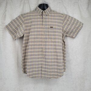 Carhartt Vintage Short Sleeve Button Down Plaid Shirt with STARCH Men's